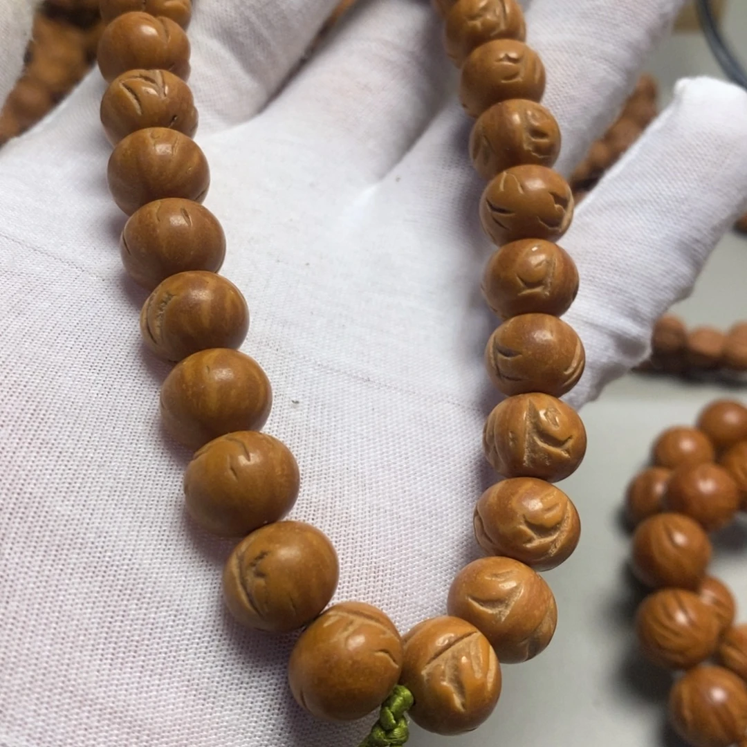 桃核手串龙纹苹果圆13