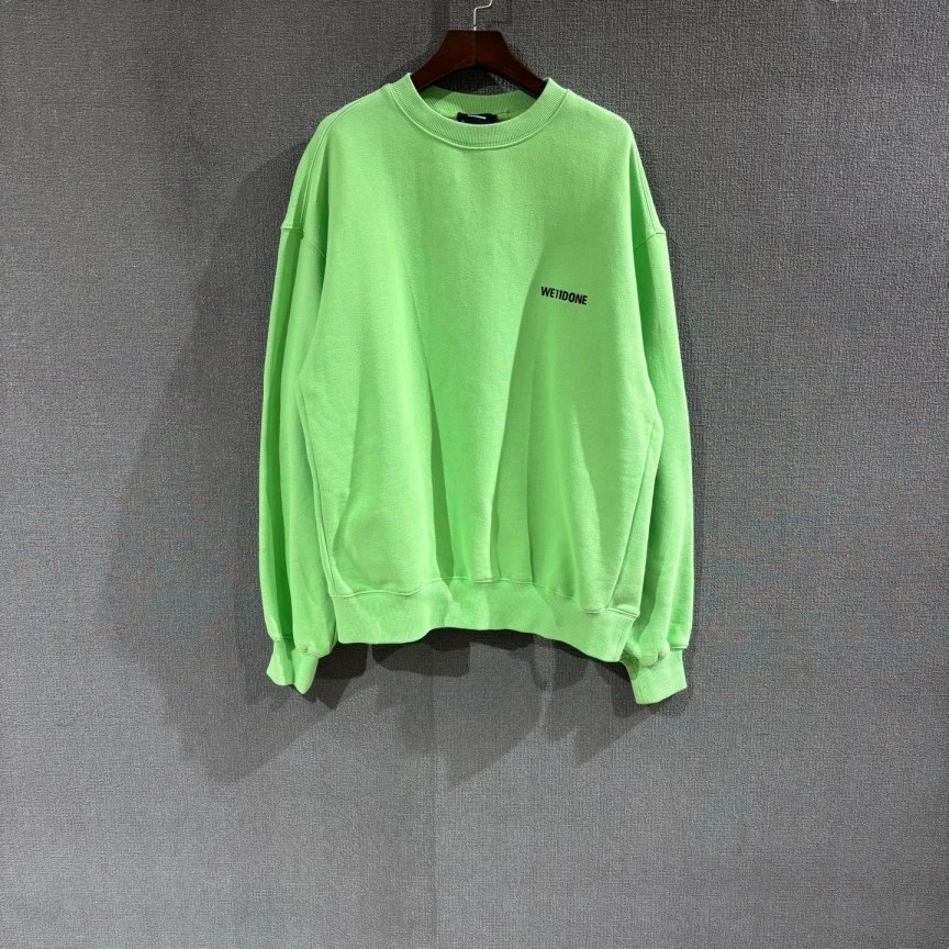 未使用 WE11 DONE （pm）字母logo绿色卫衣 全新带吊xs码/4029