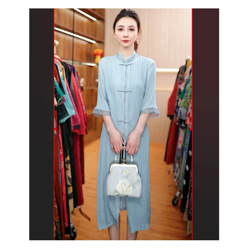 579-18【灰】新款时尚休闲长款上衣