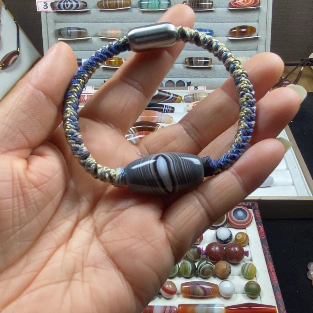 喂***糖玛瑙/玉髓合金珠宝半成品
