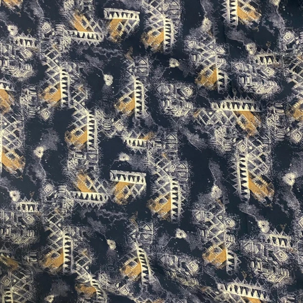 雕印棉绸.艺术风.春夏连衣裙旗袍面料重垂感