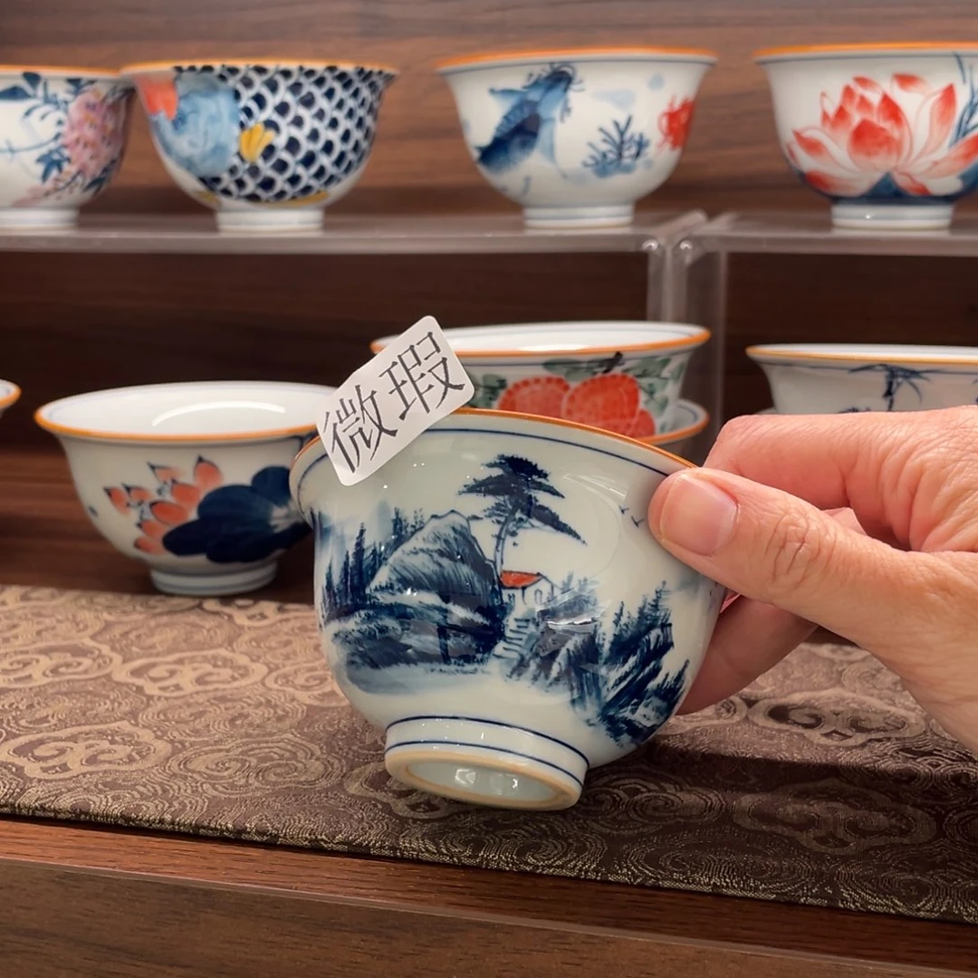 微瑕釉下彩纯手绘