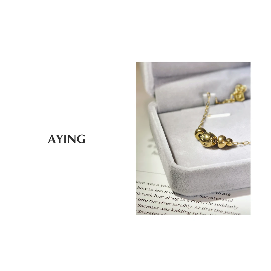 不锈钢手链 AYING  女士    小众轻奢转运珠手链