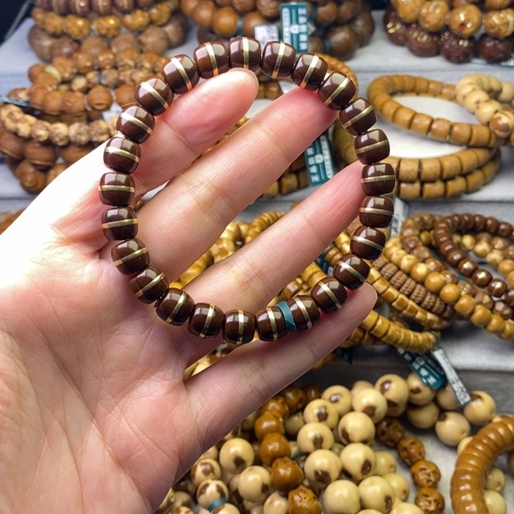 紫金鼠手串纯肉实心一线卡9