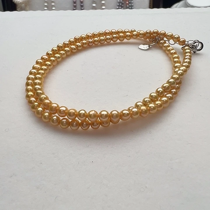 项链钛钢淡水珍珠