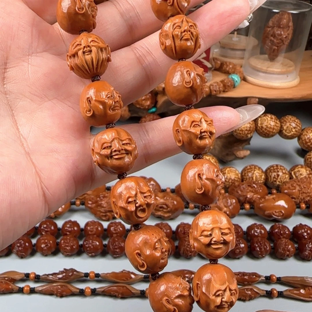 手串/手链橄榄核宽1.5小籽梅林核留刀痕须派十八罗汉手持