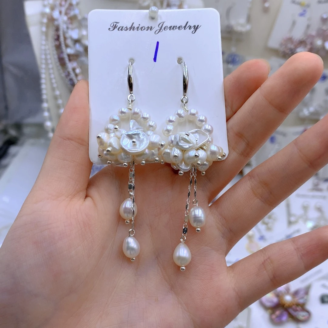 淡水珍珠颈饰银S925镶嵌