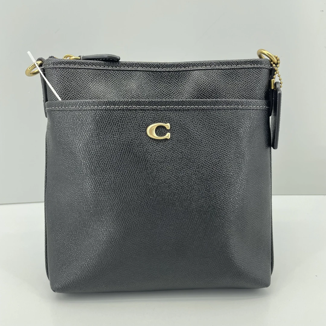 99新 COACH/蔻驰 黑色信封包21*22*4cmE051809