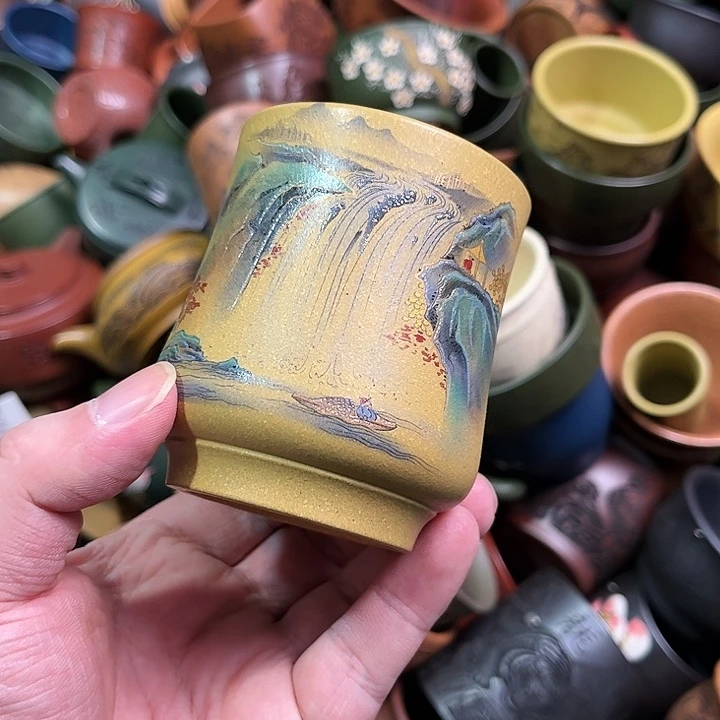 紫砂茶杯全手工紫砂主人杯