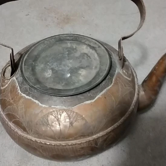 问***斋黄铜茶壶摆件茶壶