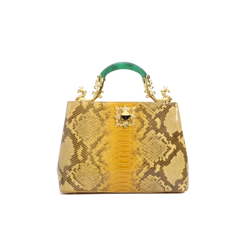 （老板娘专属2025秋冬新款手提包时尚大容量斜挎单肩包V2508-黄色