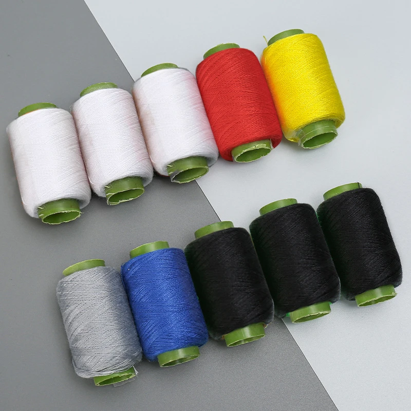 【3卷黑3卷白4卷彩】缝纫线缝衣服细线小卷黑白色彩色手工涤纶线团