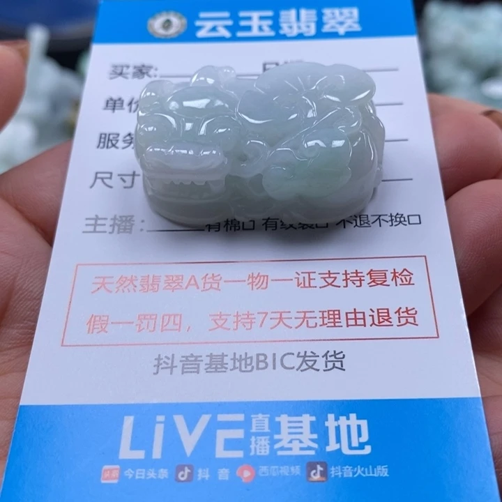 翡翠未镶嵌颈饰多人貔貅