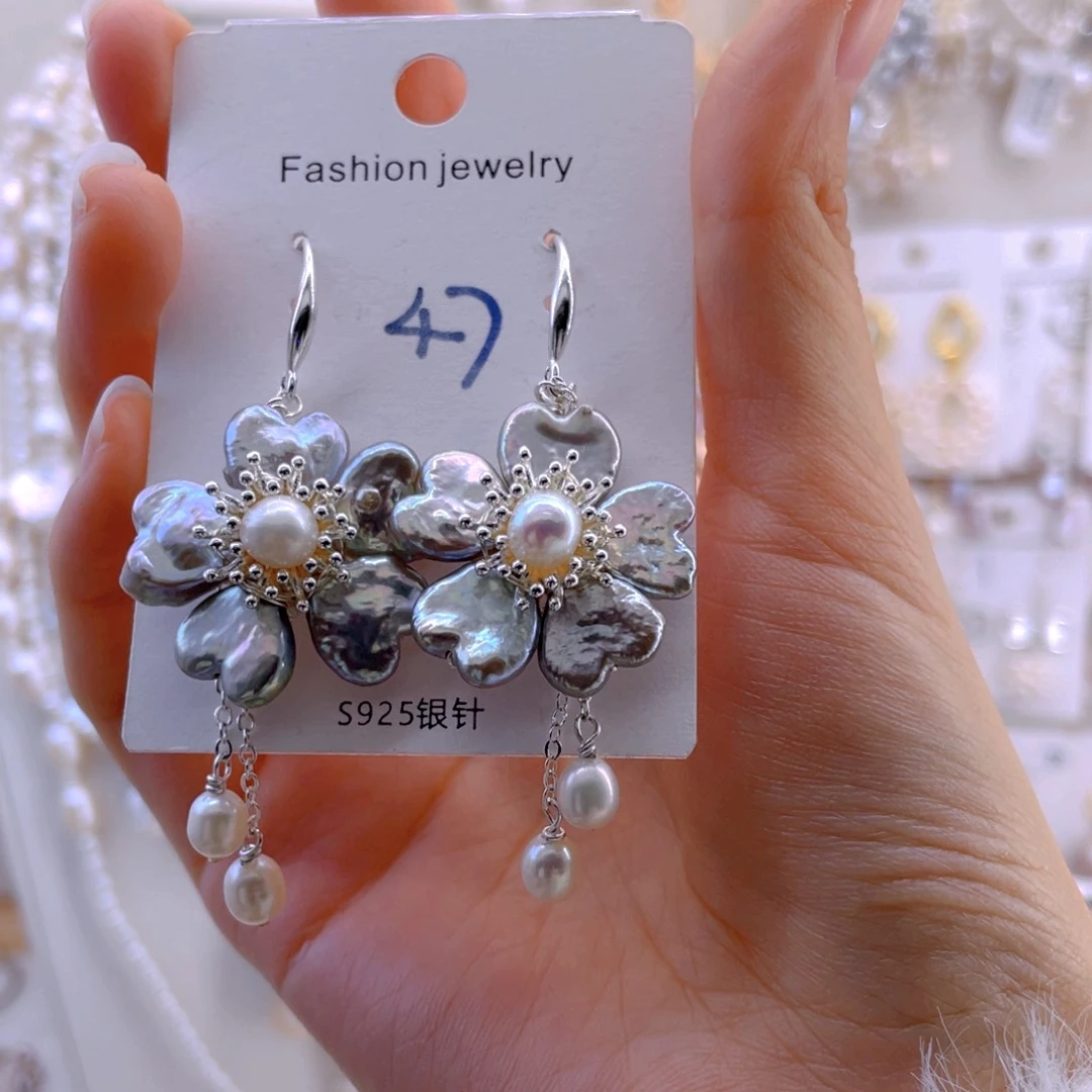 未镶嵌耳饰淡水珍珠耳饰