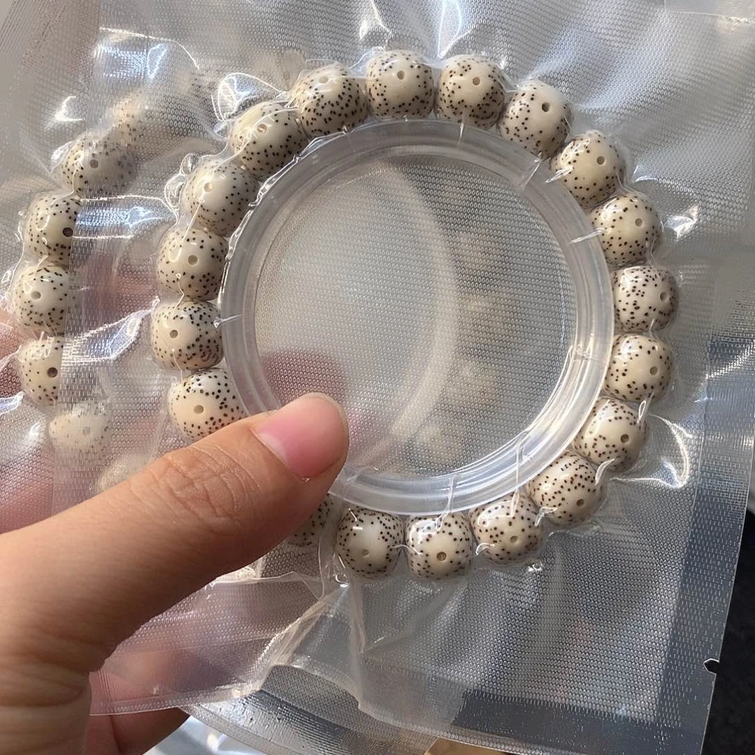 星月菩提吊坠原白大眼12*11