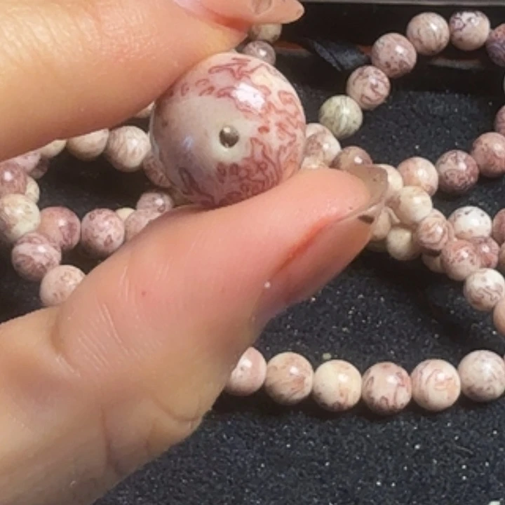 旧***约养殖鹿骨三界珠子14一颗