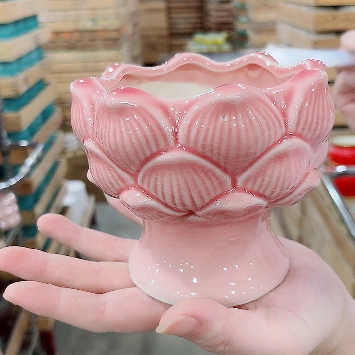 有孔.凑单10元陶瓷花盆发货！