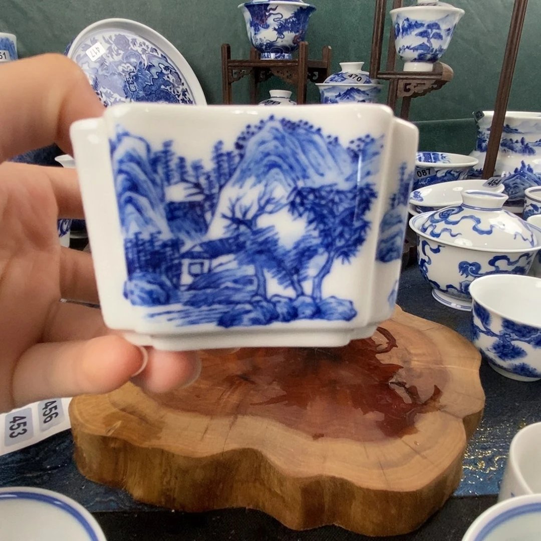 瓷片景德镇手绘青花茶器407