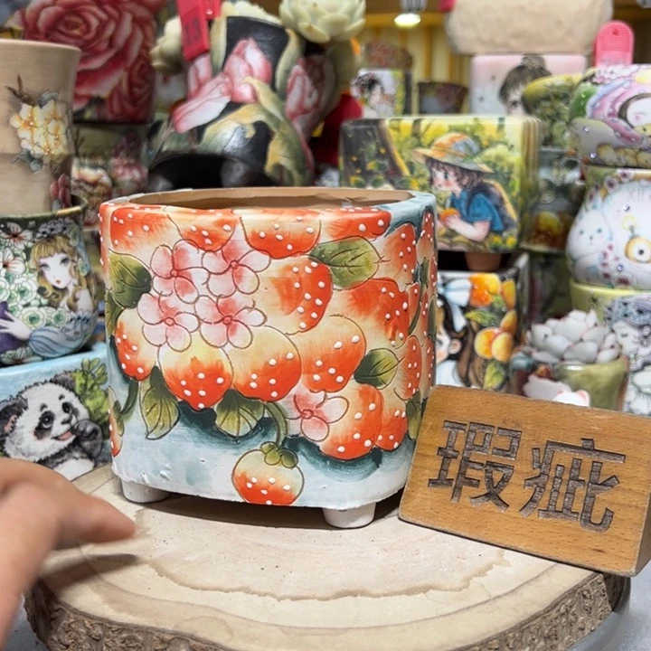 景德镇红陶精品手绘陶瓷