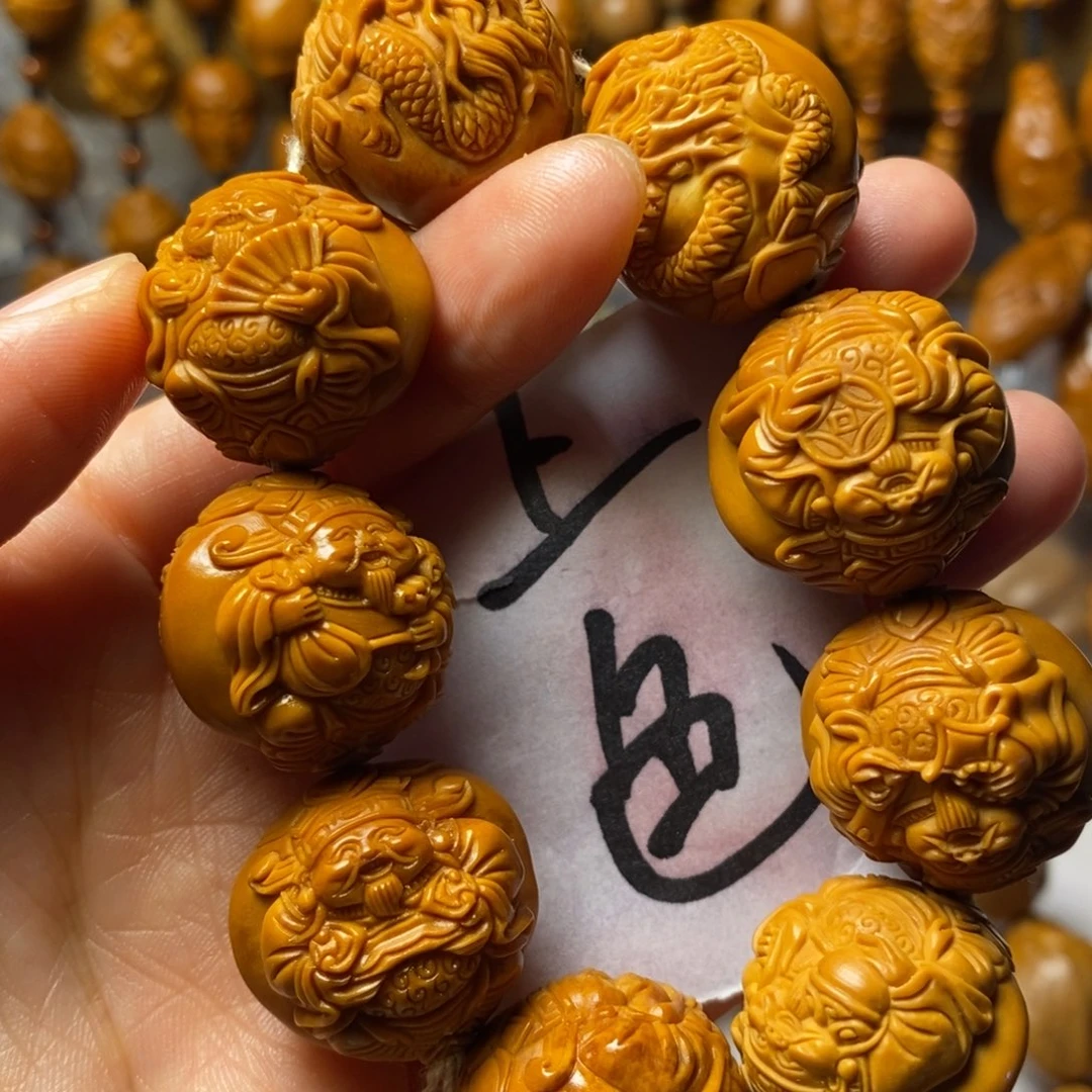 橄榄核手串/手链风****梦九龙财神精品