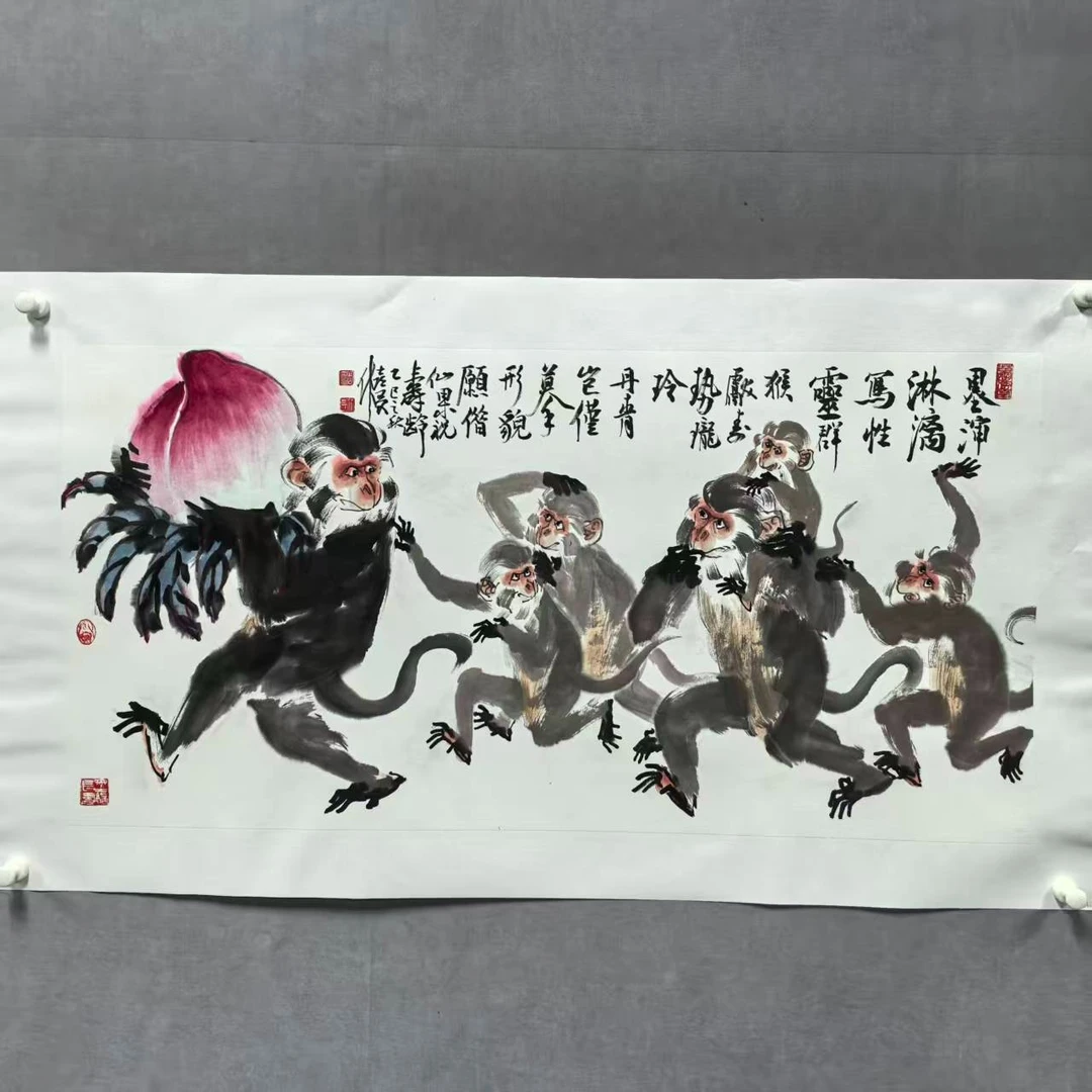 锦泉斋岳喜友亲笔手绘三尺国画作品yxy26