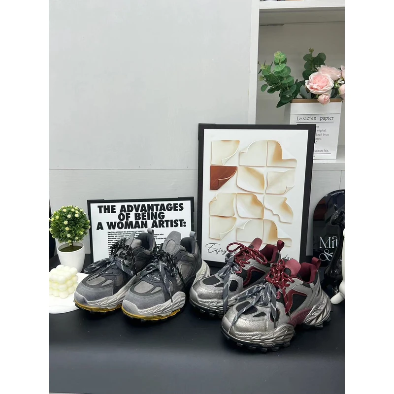 【黑悟空】韩版时尚百搭系带厚底老爹鞋女ins拼色跑步鞋 898-46