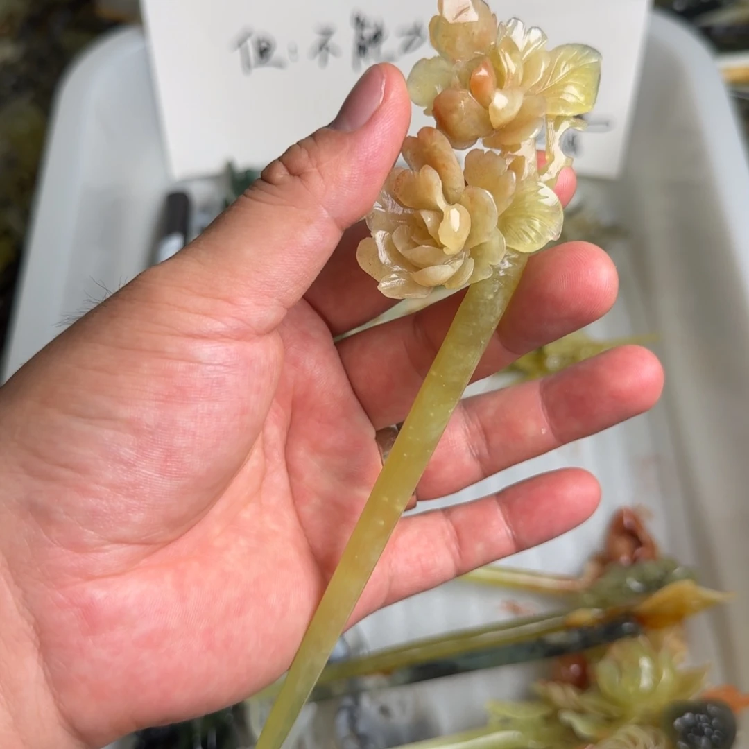 未镶嵌蛇纹石玉发饰