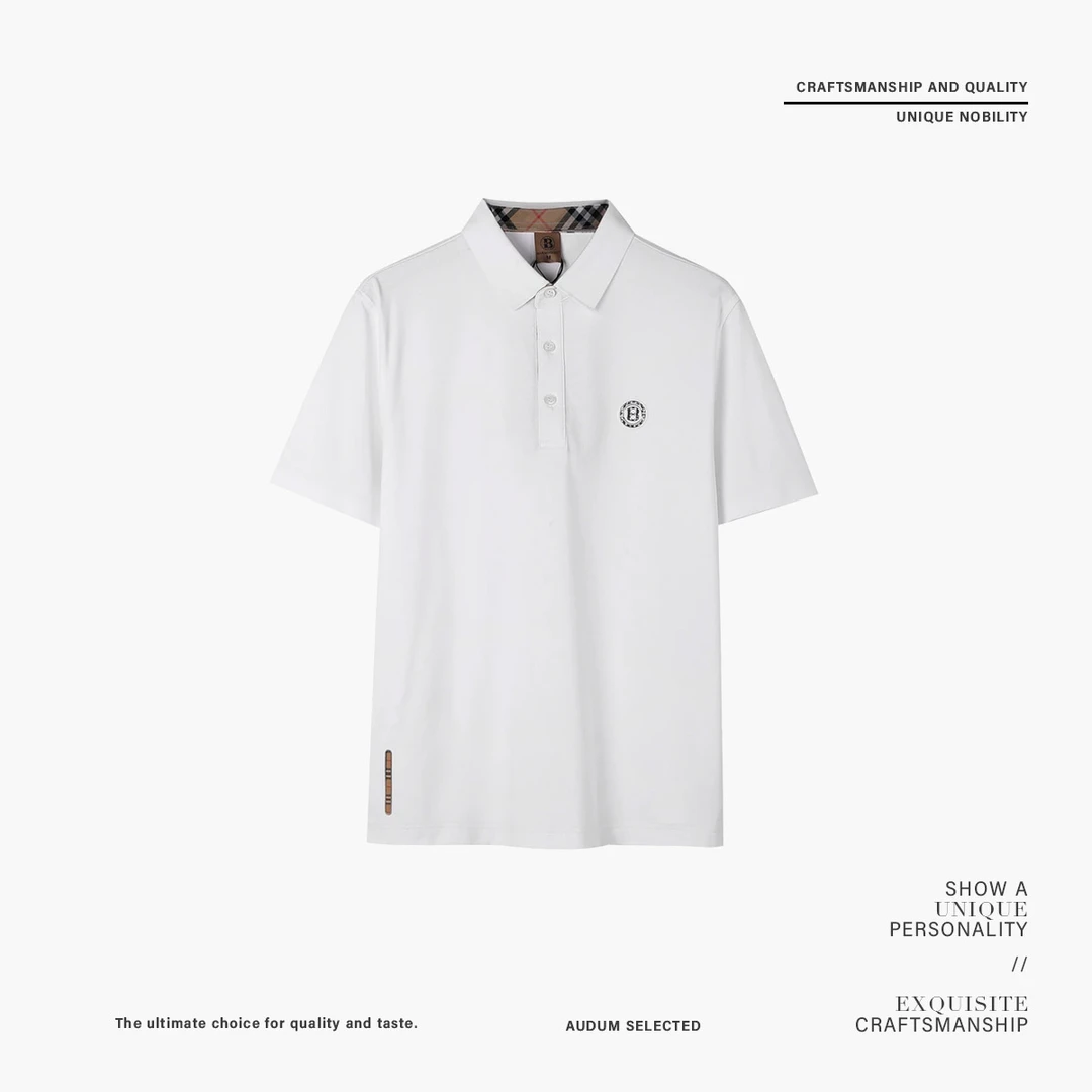 【B708-白】新款时尚轻奢透气舒适百搭时尚潮流宽松休闲POLO衫YH-D