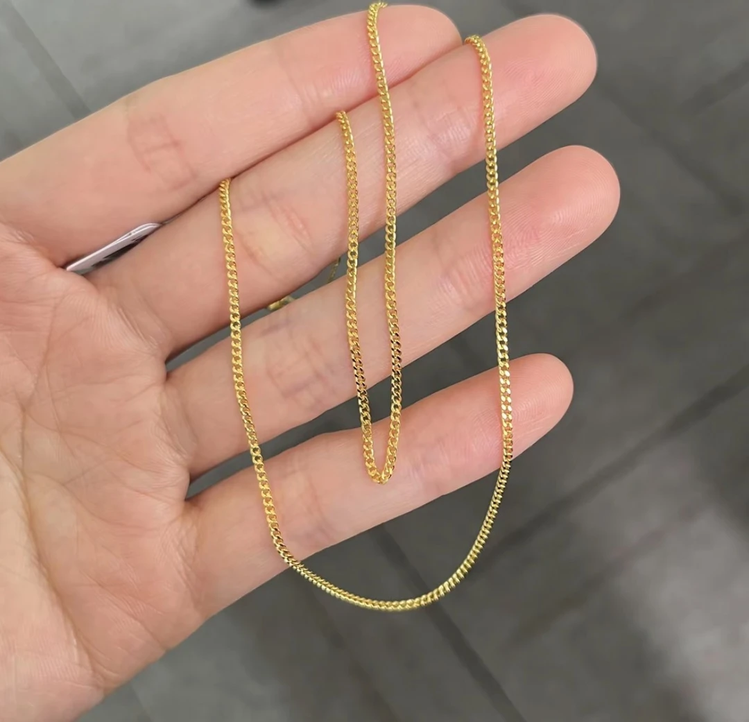 【水贝隆盛祥】足金999侧身足金侧身链项链女款时尚百搭