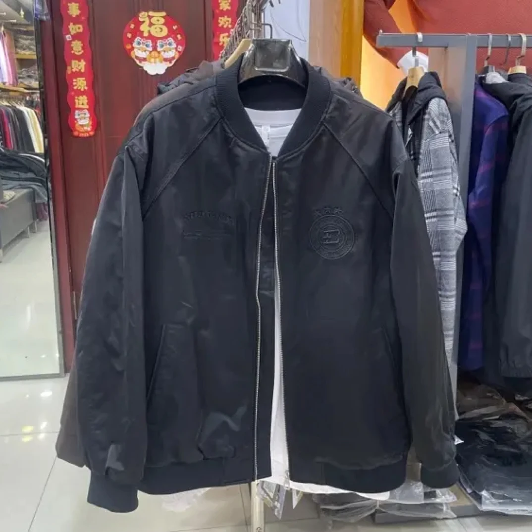 大码黑色大巴黎时尚百搭飞行夹克棉服