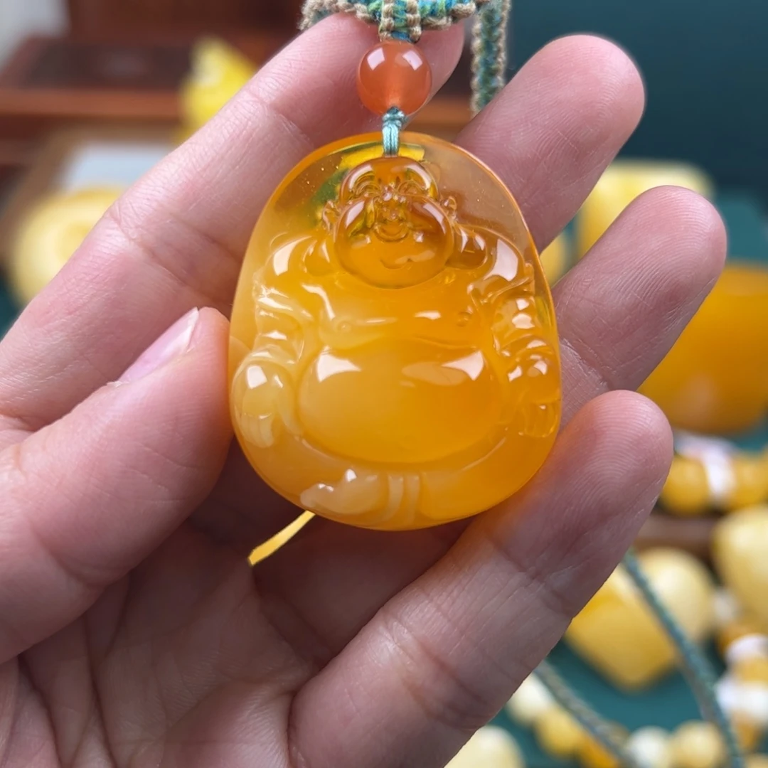 琥珀未镶嵌颈饰纯天然琥珀蜜蜡无优化