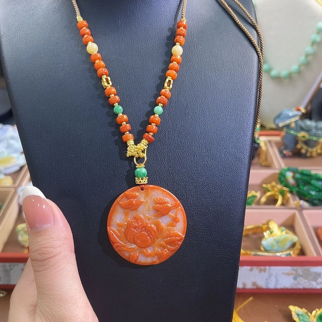 翡翠未镶嵌项链新品炸漏价格