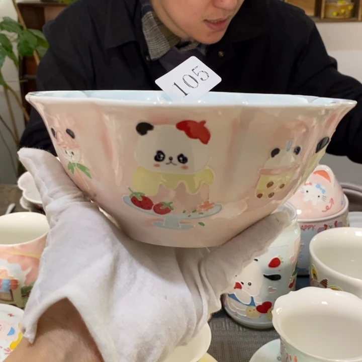 杯兔**?景德镇釉下彩手绘