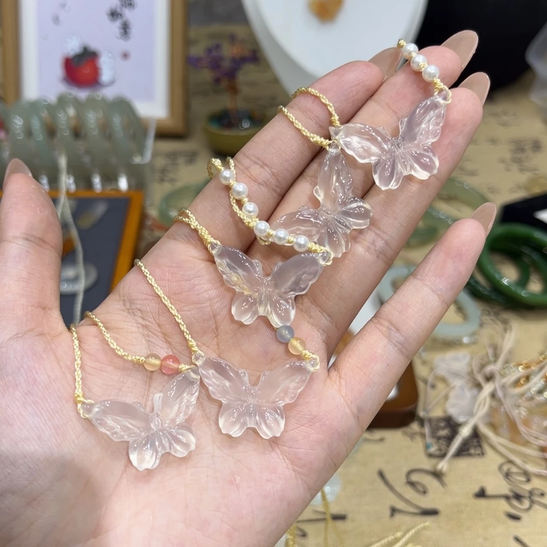 未镶嵌颈饰玛瑙/玉髓拍一发一多样性发货不选绳子
