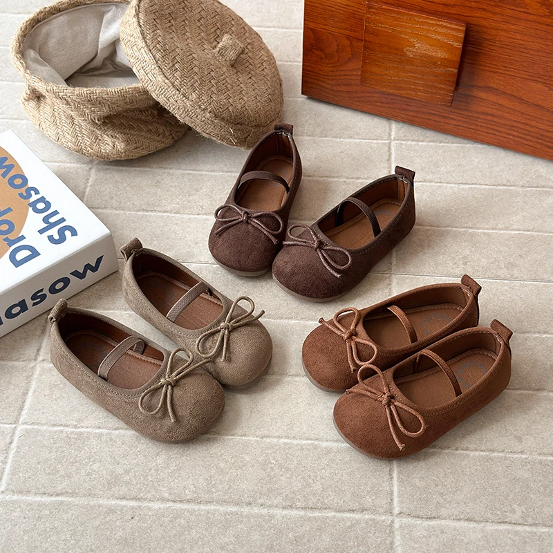 韩版女童一脚蹬豆豆鞋秋季软底玛丽珍单鞋女宝百搭公主鞋舞蹈鞋29