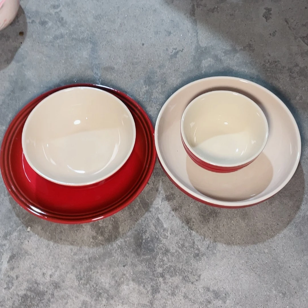 瓷片微瑕陶瓷餐具4个装