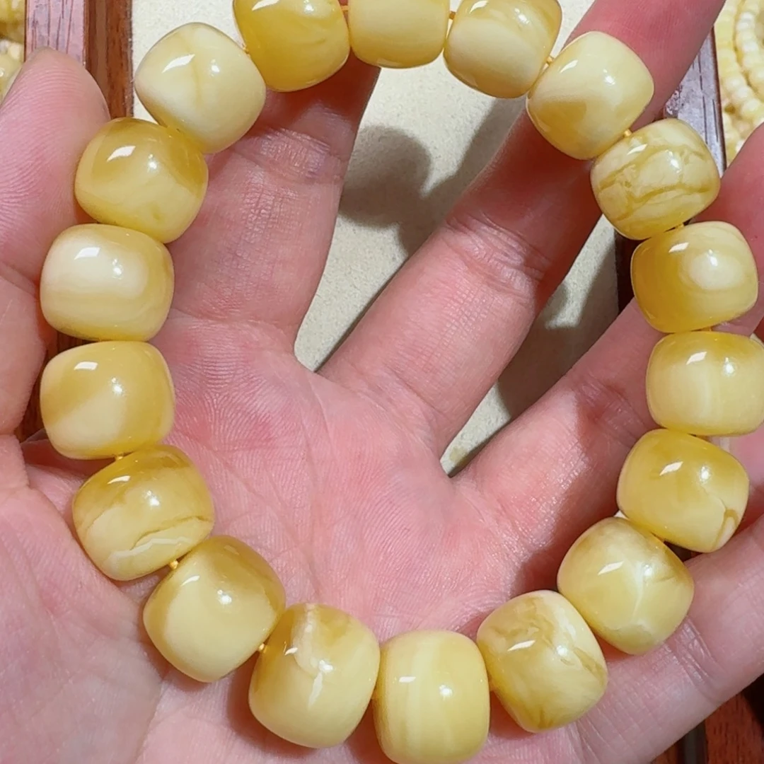 琥珀未镶嵌手链蜜蜡手串