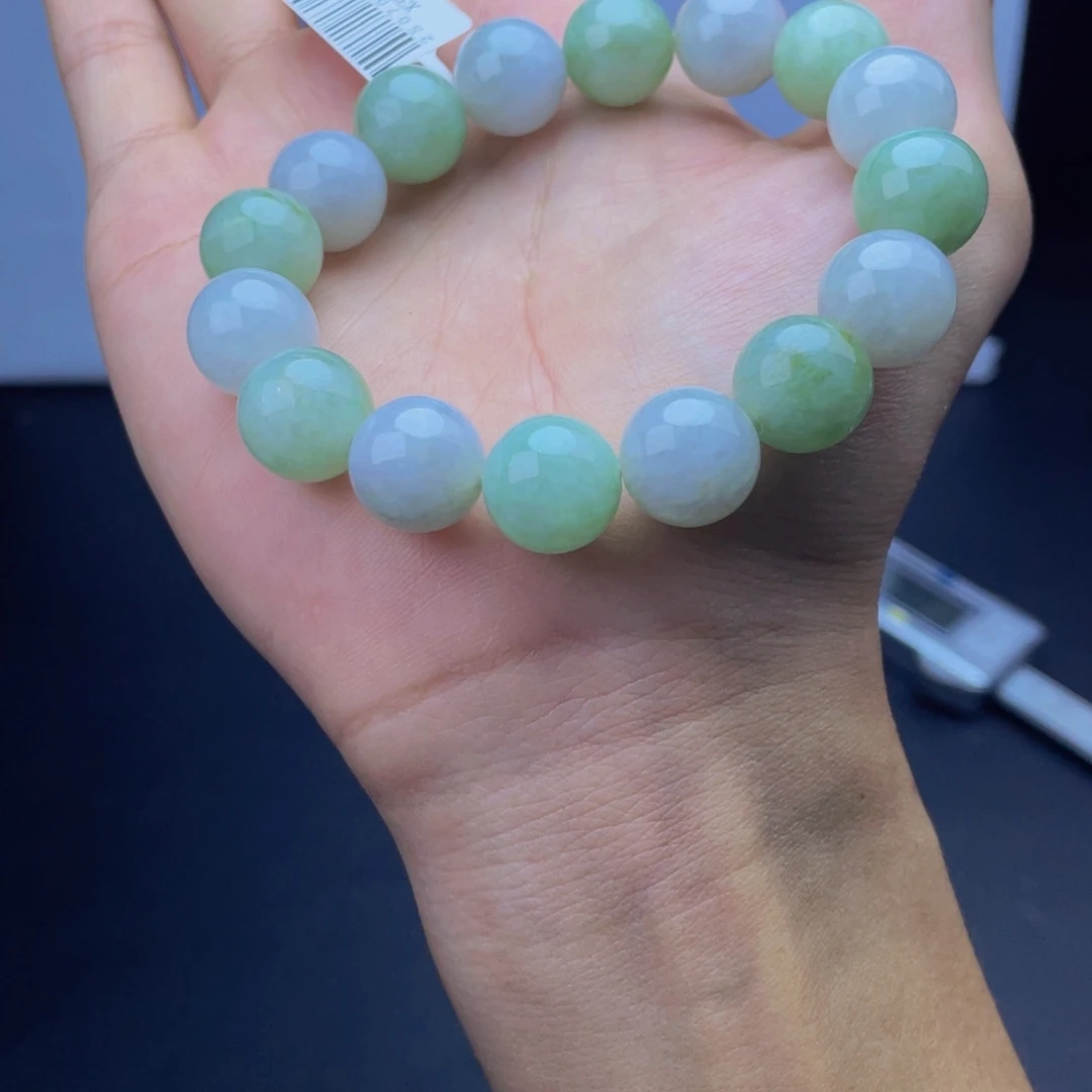 定制翡翠未镶嵌手串13+