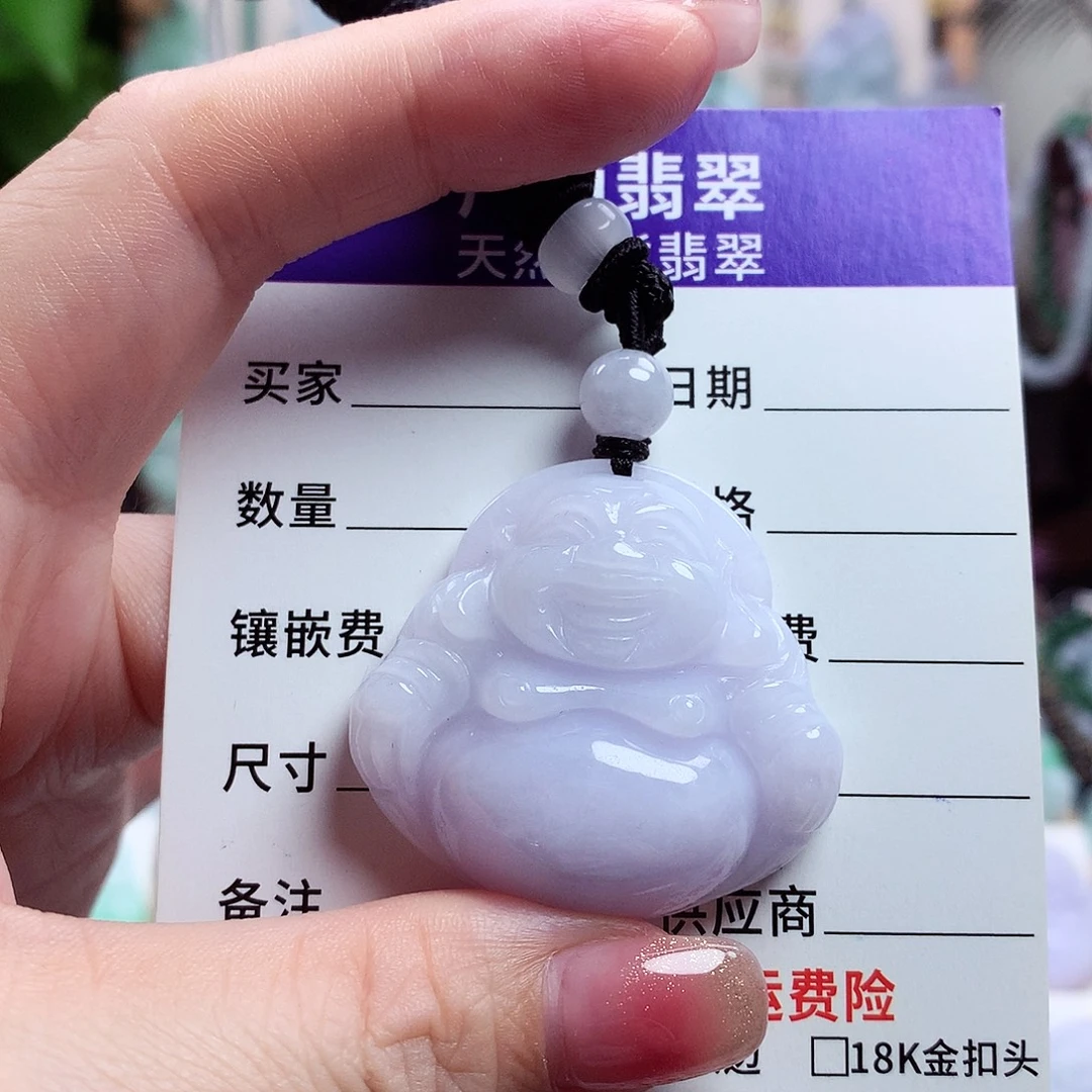 翡翠未镶嵌颈饰佛公08