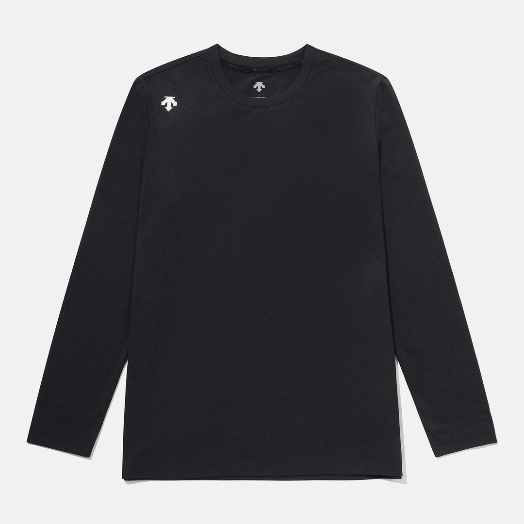 DESCENTE/迪桑特运动休闲圆领长袖T恤男女简约百搭SQ123UTL11
