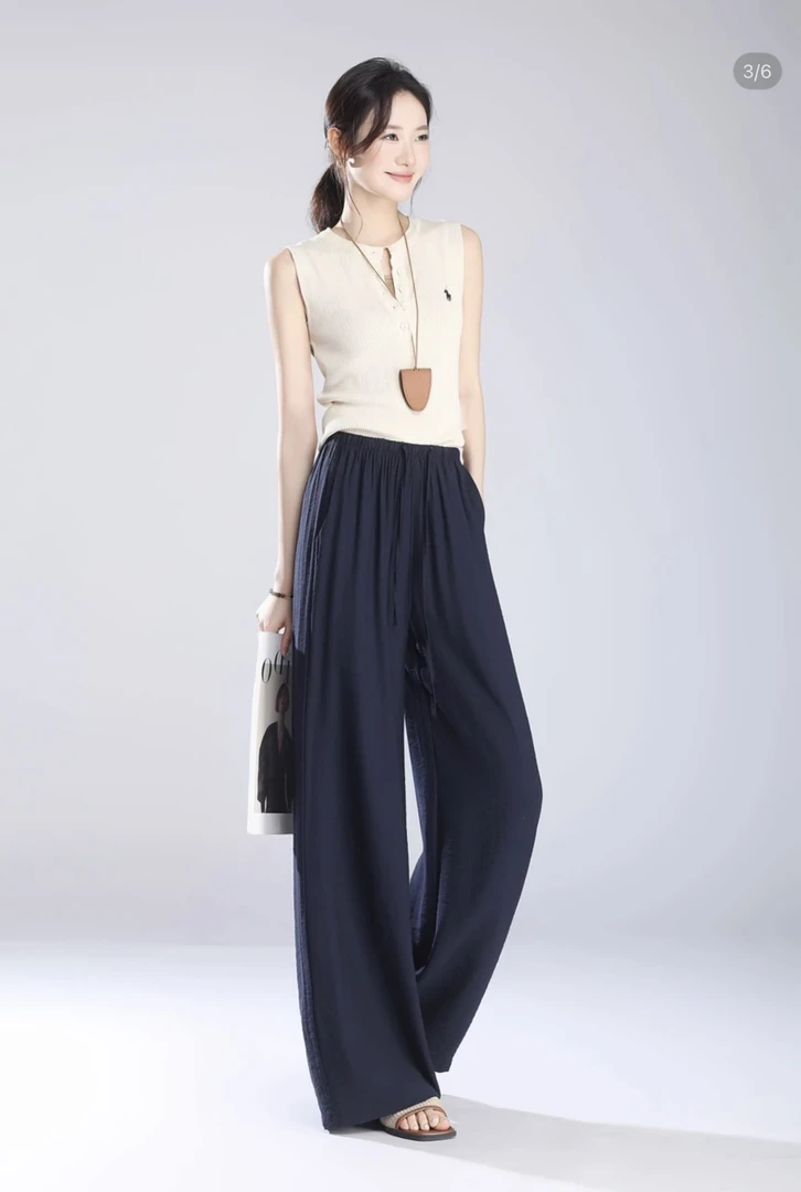 【天丝亚麻】氧气裤夏季轻薄透气阔腿裤夏日清风裤