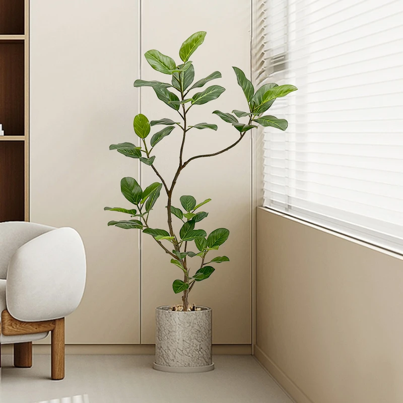 【14】假花高山榕仿真绿植孟加拉榕树高端轻奢仿生植物客厅摆件盆栽