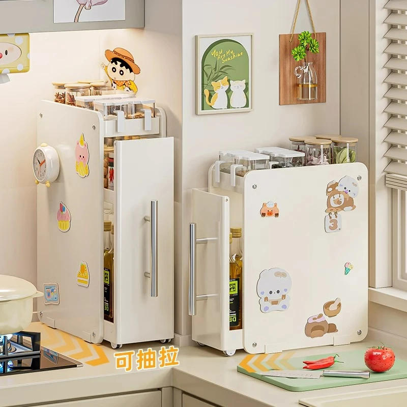 优勤厨房调料品置物架台面抽拉式调料架多功能家用油盐酱醋收纳架