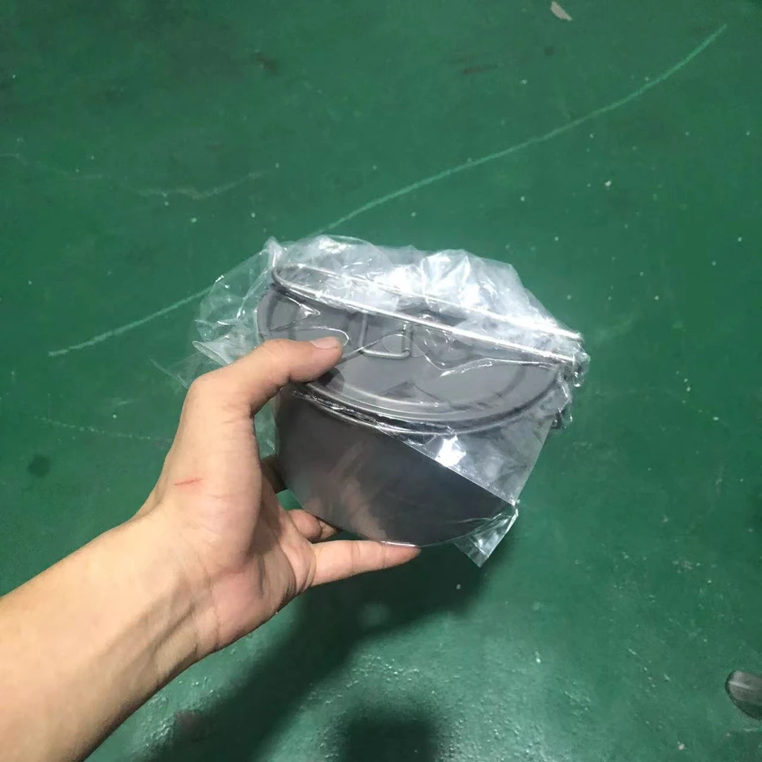 瑕疵 纯钛冰花1000ml单柄锅（不锈钢手把，带盖）