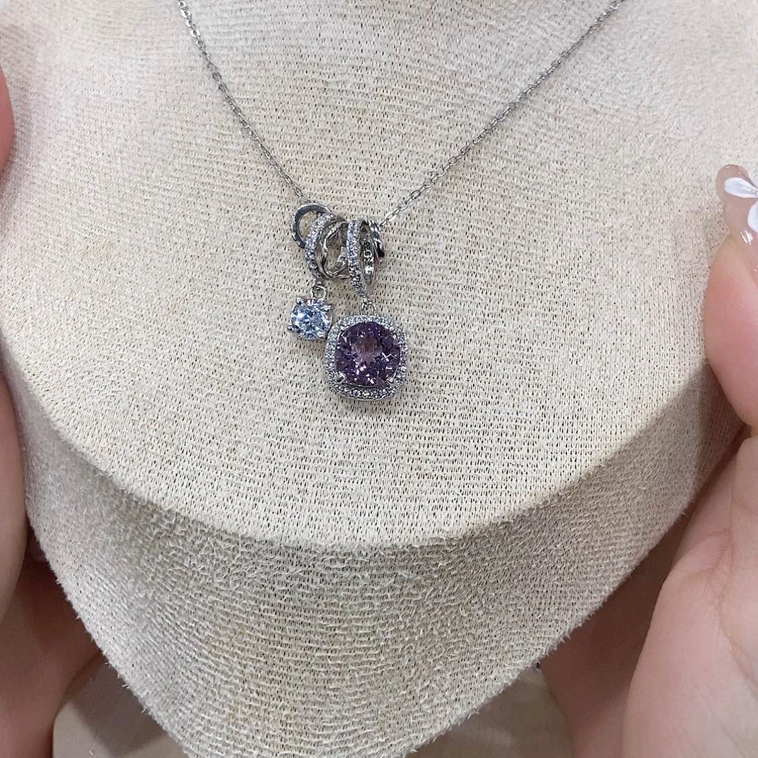 颈饰紫晶银S925镶嵌