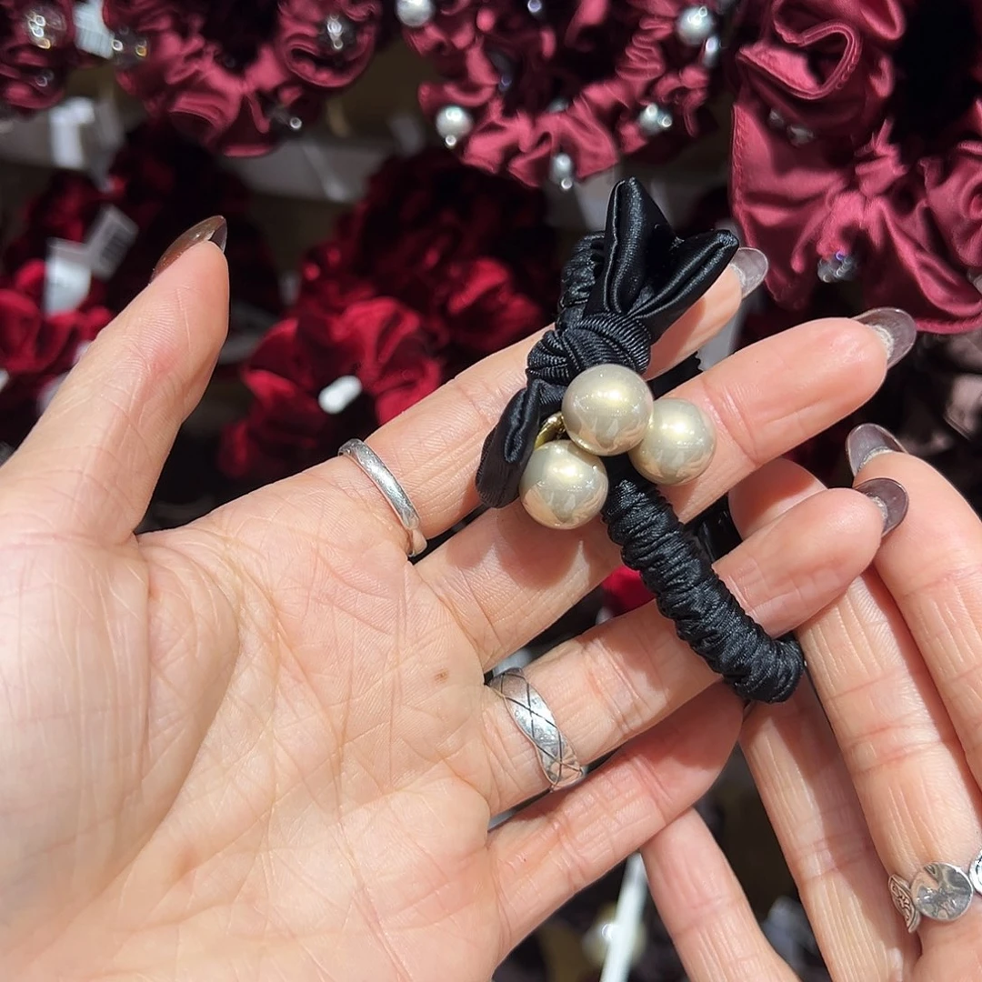 布艺非金属珍珠蝴蝶结小肠