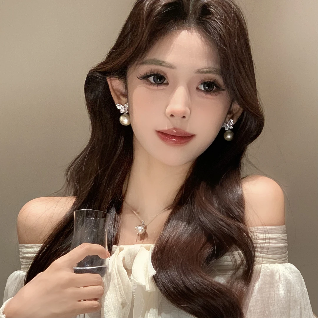 FULL GIRLISH耳环00568轻奢蝴蝶气质耳钉耳饰