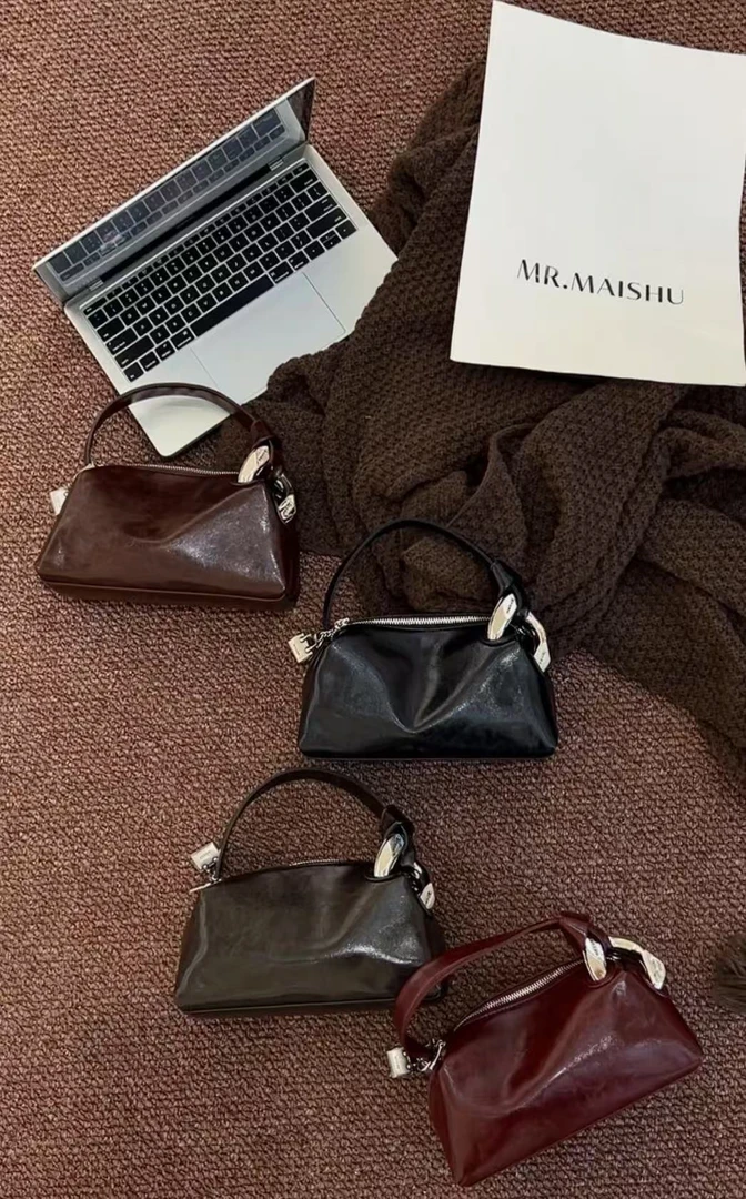 2025早秋新款小众复古轻奢手提包高级时尚单肩斜跨女包3727-2