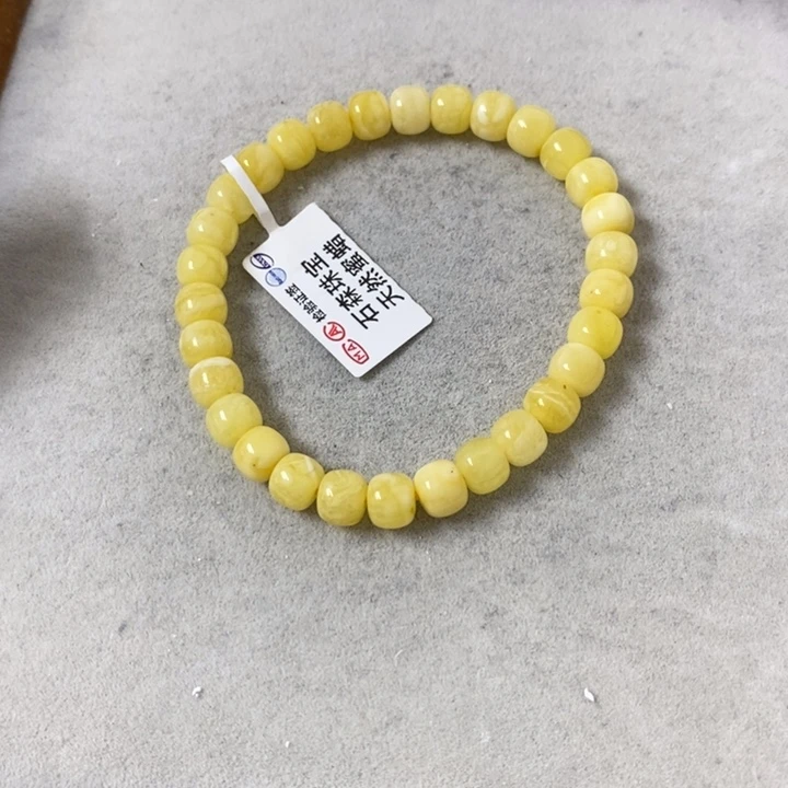 蜜蜡裸石未镶嵌串