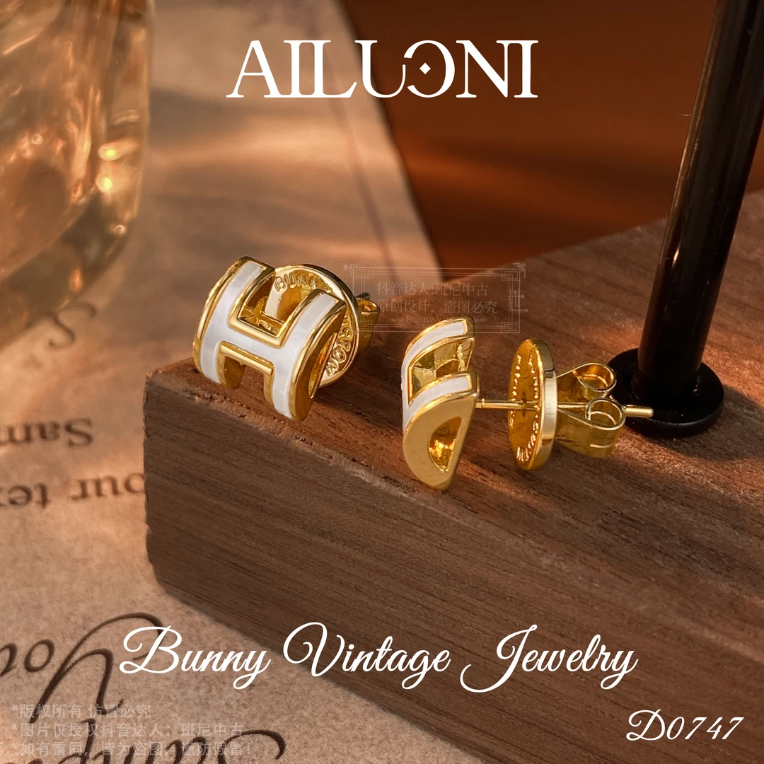 镀K金D0747 法【赫拉小姐】AILUONI 爱洛妮 耳钉